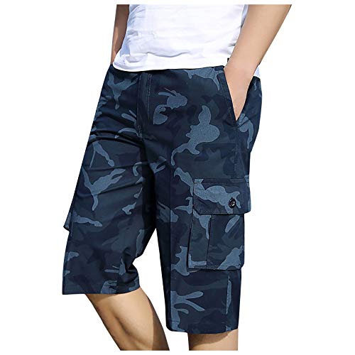 Battnot Herren Cargo Shorts, Herren Sommer Kurze Hosen Männer Camouflage Cargohose Bekleidung Outdoor Casual Arbeitshose Regular Fit Sporthose Oversize Trainingshose Mens Pants M-6XL von Battnot