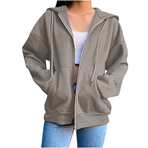 Y2K Zip Up Hoodie Damen Oversize Hoodies Jacke Y2K Fashion Übergroße Schmetterlinge Pullover Aesthetic Vintage Damen Sweatjacke Baggy 90S E-Girl Fashion Harajuku Vintage Jacke Mantel Streetwear von Battnot