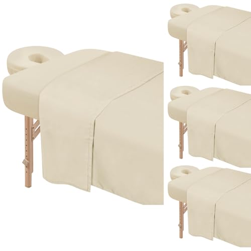 4 Sets Premium-Mikrofaser-Massageliegen-Bettlaken-Set, 3-teiliges Set, inklusive Massageliegenbezug, Spannbetttuch und Spannbetttuch, Beige 4 Sets Premium-Mikrofaser-Massageliegen-Bettlaken-Set, 3-teiliges Set, inklusive Massageliegenbezug, Spannbetttuch und Spannbetttuch, Beige von Bavlesfuire