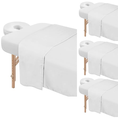 4 Sets Premium-Mikrofaser-Massageliegen-Bettlaken-Set, 3-teiliges Set, inklusive Massageliegenbezug, Spannbetttuch und Spannbetttuch, Weiß 4 Sets Premium-Mikrofaser-Massageliegen-Bettlaken-Set, 3-teiliges Set, inklusive Massageliegenbezug, Spannbetttuch und Spannbetttuch, Weiß von Bavlesfuire