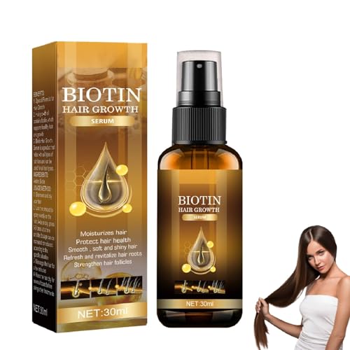 Biotin Haarwuchs Serum,Biotin Hair Growth Spray,Hair Growth Serum,Haar Wachstum Serum,Biotin Haarwachstum Spray,Haarwachstum Serum Spray für Dünnes Kaputtes Trockenes Haar Männer und Frauen(30ml) von Bavooty