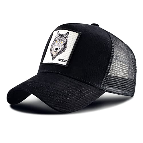 Baseballcap Meshcap Kappe 6 Panel Mesh Kappe Breathable Verstellbar Baseballmütze Truckercap für Herren und Damen (Weiß schwarz) von Baynetin