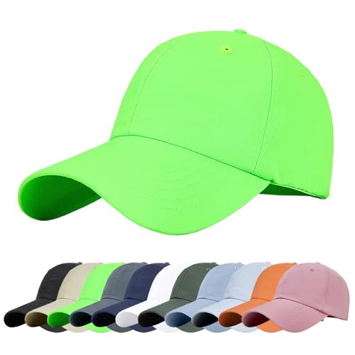 Baynetin Baseball Cap, Atmungsaktive Freizeit UV Baseballmütze Sport Cap Verstellbar Basecap, Sonnenschutz Baseballkappe (Grün) von Baynetin