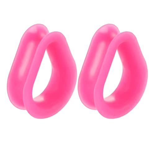 Bcughia Piercing Tunnel Silikon 20mm Ohrringe Herren Tunnel Rosa Träne Form Ohr Tunnel Set, 2 Stück von Bcughia