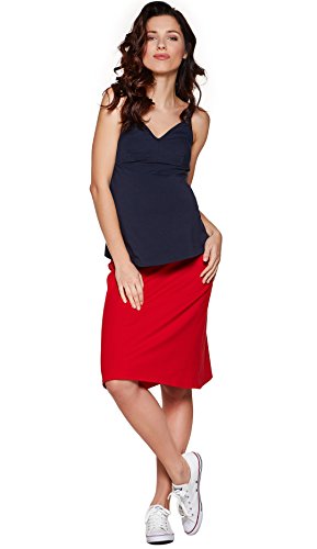Be! Mama Umstandsrock aus Baumwolle, Modell: Basic, rot, XL von Be Mama - Maternity & Baby wear