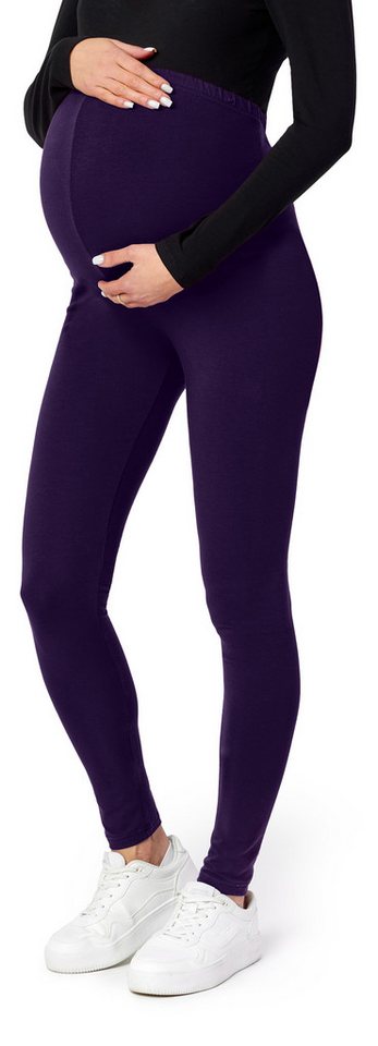 Be Mammy Umstandsleggings Lange Umstandsleggings aus Viskose BE-02 (1-tlg) elastischer Bund von Be Mammy