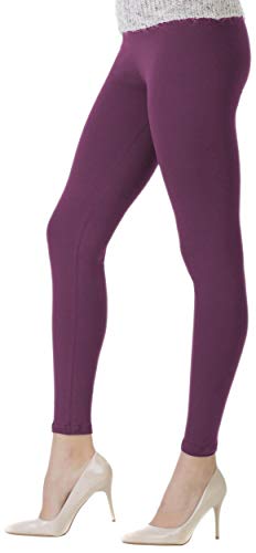 BeLady Damen Leggings Knöchellang Blickdichte Leggins Viele Farben Viele Größen (Aubergine, 2XL) von BeLady