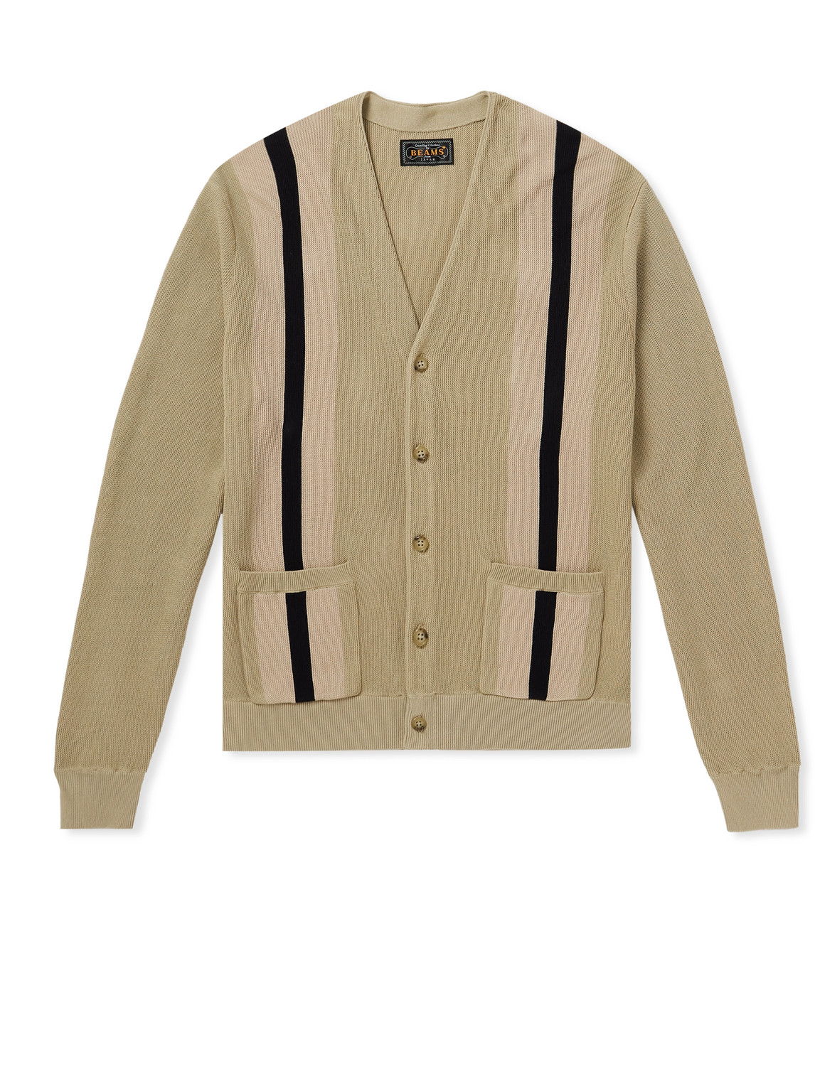 Beams Plus - Striped Cotton Cardigan - Men - Neutrals - L von Beams Plus