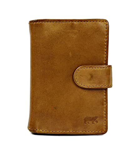 Bear Design kleine Herren Leder Geldbörse mit RFID Schutz Hülle, Portemonnaie für Männer mit Visitenkartenhüllen und Kreditkartenhüllen CL 539 von Bear-Design