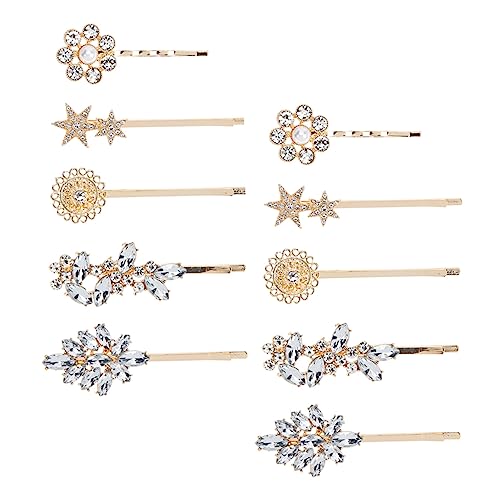 Beatifufu 10 Stück Haarnadel Blumen Haarspange Strass Haarspangen Haarspangen Für Damen Blatt Haarspange Damen Strass Haarspange Strass Haarspange Diamant Haarspange Haarnadel von Beatifufu