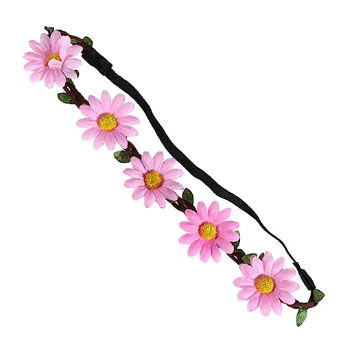 Beatifufu 5st Blumenstirnbänder Für Frauen Sonnenblumen-stirnband Gänseblümchen-stirnbänder Gänseblümchenblumenkrone Künstlicher Kranz Sonnenblumenkranz Blumenstirnband Braut Schmuck Haar von Beatifufu