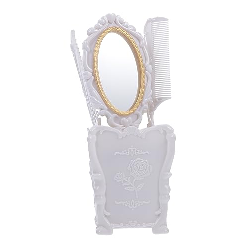 Beatifufu 1satz Handspiegel Und Kamm Set Elegantes Anti-statik Friseursalon Kit Mit Tragbarem Kosmetikspiegel Und Kamm Für Frauen Makeup Zubehör Stilvollem Behälter Beatifufu 1satz Handspiegel Und Kamm Set Elegantes Anti-statik Friseursalon Kit Mit Tragbarem Kosmetikspiegel Und Kamm Für Frauen Makeup Zubehör Stilvollem Behälter von Beatifufu