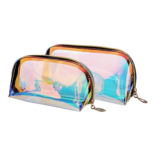 Beatifufu Transparente Kosmetiktasche Mit Metallreißverschluss Organizer-Tasche Für Reisen Make-up-Aufbewahrungstasche 2-teiliges Satz Schillerndes Design Für Unterwegs Beatifufu Transparente Kosmetiktasche Mit Metallreißverschluss Organizer-Tasche Für Reisen Make-up-Aufbewahrungstasche 2-teiliges Satz Schillerndes Design Für Unterwegs von Beatifufu