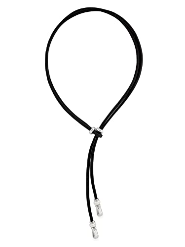 Beau Soleil Jewelry Lederkette Halskette Lederband-Kette mit Süsswasser-Perle (Schwarz) von Beau Soleil Jewelry