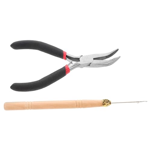 1 Satz Teiliges mit Schwarzen Zangen und Häkelnadeln zum Erstellen Einzigartiger Frisuren Einfach zu Bedienen Sanfte Anwendung Komfortabler Holzgriff 1 Satz Teiliges mit Schwarzen Zangen und Häkelnadeln zum Erstellen Einzigartiger Frisuren Einfach zu Bedienen Sanfte Anwendung Komfortabler Holzgriff von Beaupretty