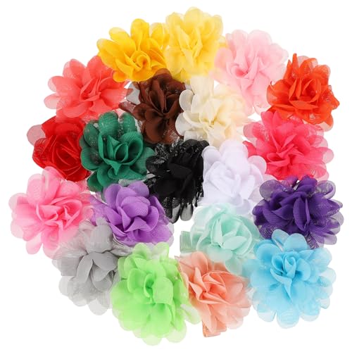 Beaupretty 60 Stk Chiffon-haarspange Mit Alligator-haarspangen Für Schleifen Haarspangen Mit Blumen Für Kleinkinder Mädchen Beugen Haare Hochzeit Haarnadel Stoff Schnappen von Beaupretty