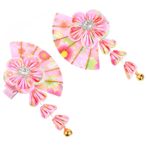 Beaupretty 1 Paar Haarnadel Glocke Haarklammern Haarspangen Für Damen Kimono-haarschmuck Japanische Accessoires Quaste Bobby Pin Chinesische Vintage Haarspange Fräulein Zubehör Wild Legierung von Beaupretty