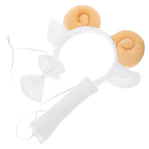 Beaupretty 1 Satz Lamm Stirnband Schafschwanzkostüm Erwachsene Schafohren Schafkostüm Für Kinder Schaf-outfit Schafohren Stirnband Schafe Verkleiden Sich Fräulein Niedlich Stoff Haarschmuck von Beaupretty