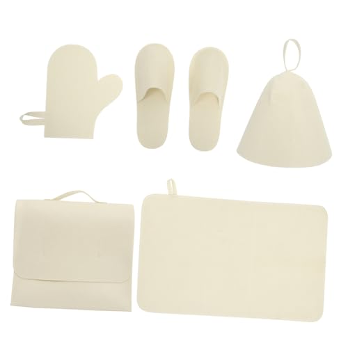 Beaupretty 1 Satz Sauna aus Filz Teiliges Zubehör mit Sauna Hut Handschuhen Matte und Aufbewahrungstasche Leicht Tragbar und Wasserabsorbierend für Damen und Herren Beaupretty 1 Satz Sauna aus Filz Teiliges Zubehör mit Sauna Hut Handschuhen Matte und Aufbewahrungstasche Leicht Tragbar und Wasserabsorbierend für Damen und Herren von Beaupretty