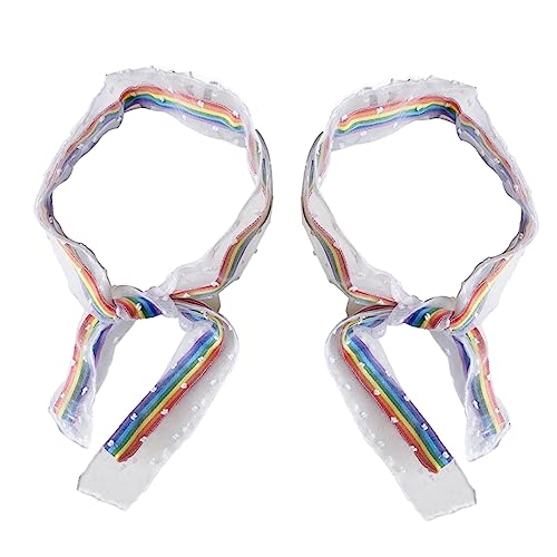 Beaupretty 1 Regenbogen-stirnband Haargummis Für Damenhaar Elastisches Stirnband Aus Draht Haarbänder Für Damenhaar Schleife Stirnband Bandana Stirnband Mädchen Haarschmuck Stoff Ziemlich von Beaupretty