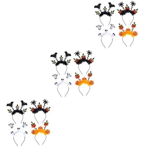 Beaupretty 12 Stk Halloween-stirnband Halloween-stirnbänder Für Erwachsene Haarschmuck Halloween-party-kopfschmuck Halloween-partygeschenke Spinnen-plüschtier Kürbis Baby Bilden Requisiten von Beaupretty