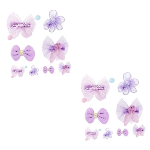 Beaupretty 16 Stk Mesh-schmetterling-haarspange Stern Haarspangen Haarspange Haarschleifen Für Kleine Mädchen Haarspangen Für Kleinkinder Krokodilklemme Gittergewebe Braut Violett von Beaupretty