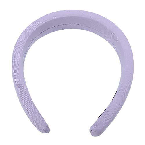 Beaupretty 1stk Dickes Schwamm-stirnband Breites Hartes Stirnband Angekettetes Stirnband Für Frauen Breites Stirnband Gepolsterte Haarreifen Scharnier Violett Mädchen Bilden Tuch (polyester) von Beaupretty