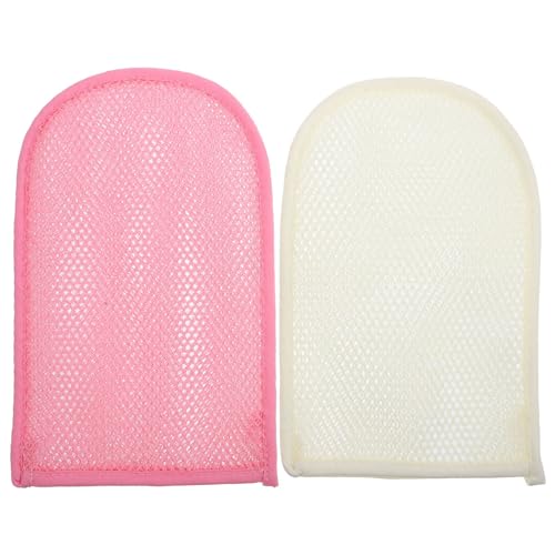 Beaupretty 2St Badetuch Hautpeeling-Handschuhe Handschuh-Körperwäscher exfoliating glove exfoliate gloves körperwäscher handtuch Duschhandschuh tief Duschgel Schrubben Nylon von Beaupretty