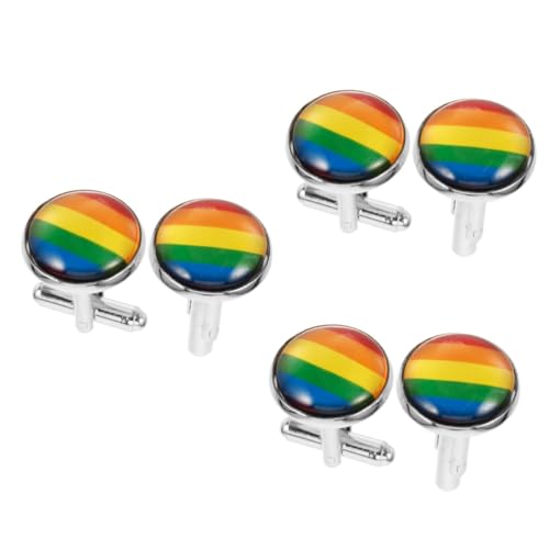 Beaupretty 3 Paare Regenbogen-manschettenknöpfe Ärmel Männer Smoking Arm Ihn Manschettenlinks Anzug Schmuck Manschettenknöpfe Für Anzüge Anzug Manschettenknöpfe Zinklegierung Beaupretty 3 Paare Regenbogen-manschettenknöpfe Ärmel Männer Smoking Arm Ihn Manschettenlinks Anzug Schmuck Manschettenknöpfe Für Anzüge Anzug Manschettenknöpfe Zinklegierung von Beaupretty