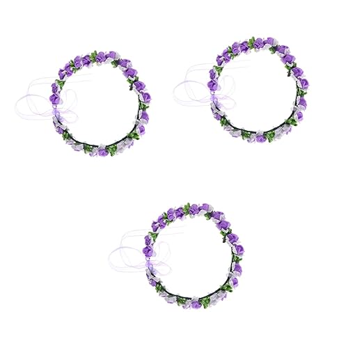 Beaupretty 3st Haarkranz Für Kinder Blumenkranz Haarverbot Braut Blumenkranz Kinder Kranz Kinder Blumig Haarkranz Fotorequisite Braut Haarband Brautkopf Stirnband Mädchen Hochzeit Violett von Beaupretty