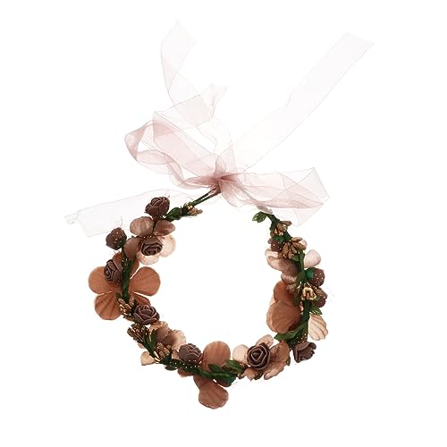 Beaupretty 3st Künstlicher Blumenkranz Hochzeitskopfschmuck Für Die Braut Blumenkranz Stirnband Brautkopfschmuck Für Die Hochzeit Stirnbänder Für Mädchen Luau Plastik Brautjungfer Hawaii Haar von Beaupretty