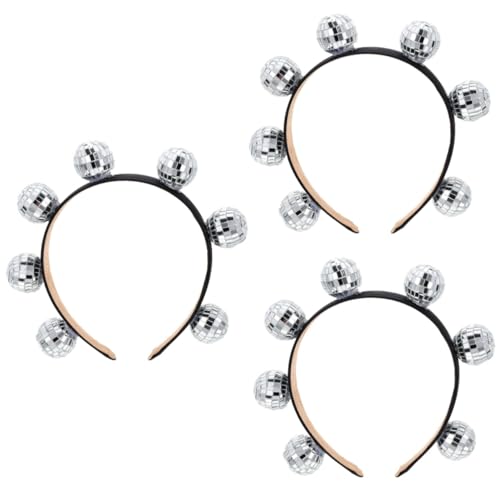 Beaupretty 3St Disco Ball Stirnband Discokugeln Haarband weihnachtsdeko Haargummis Party-Haarschmuck Partyschmuck schmücken Dekorationen Requisiten Damen von Beaupretty