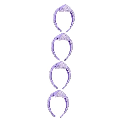 Beaupretty 4 Stück Stirnband Yoga-stirnbänder Für Frauen Mädchen Frisur Jäten Von Kopfbedeckungen Tuch Breit Knoten Haarband Kopfschmuck Für Mädchen Jahrgang Südkorea Gaze Violett Fräulein von Beaupretty