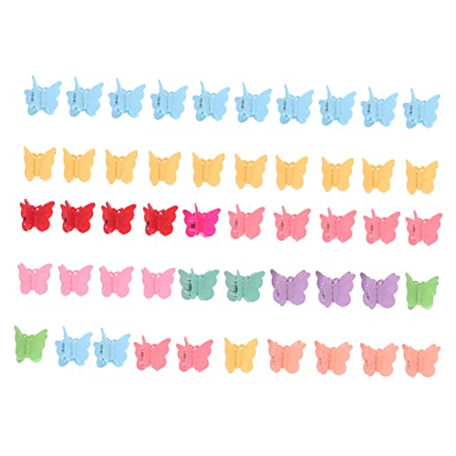 Beaupretty 50 Stück Schmetterlings-haarspange Tiny Claw Clips Butterlfy Barrette Haarspangen Zum Stylen Von Schnitten Matte Haarklammern Haarschmuck Pp Kleines Mädchen Damen Federbügel von Beaupretty