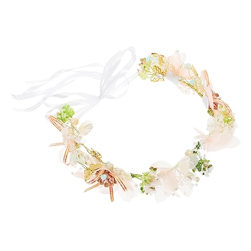 Beaupretty Brautkranz Stirnband Blumenstirnband Blumenkranz Waldhaar Für Kinder Haarband Fotografie Kranz Requisiten Blumenkopfschmuck Haarschmuck Stoff Mädchen Künstlich von Beaupretty