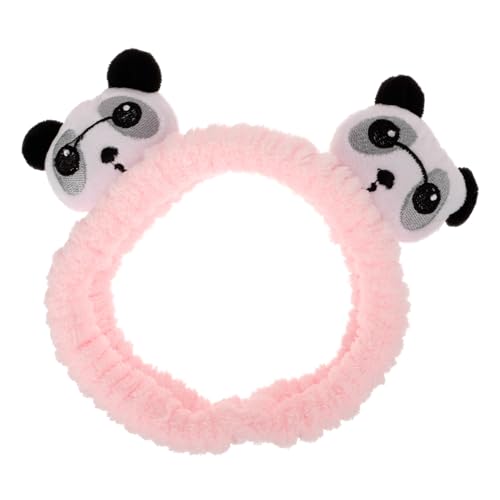 Beaupretty Cartoon-haarband Hörner Cartoon-stirnbänder Gesicht Waschen Haare Dusche Hautpflege Haare Tierhaarbänder Kawaii Kosmetisches Haarband Bilden Stirnband Fräulein Korallenvlies Rosa von Beaupretty