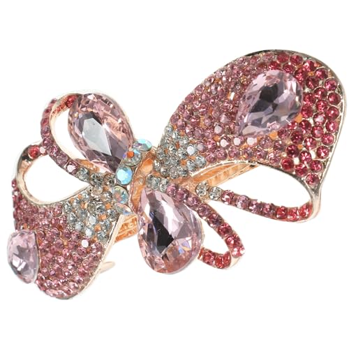 Beaupretty Haarschmuck Haarspange mit Strasssteinen für Damen Luxuriöse glitzernde, juwelenbesetzte Haarspangen Alligator-Haarspangen Metall haarspange mit kristallen bow hair clip von Beaupretty