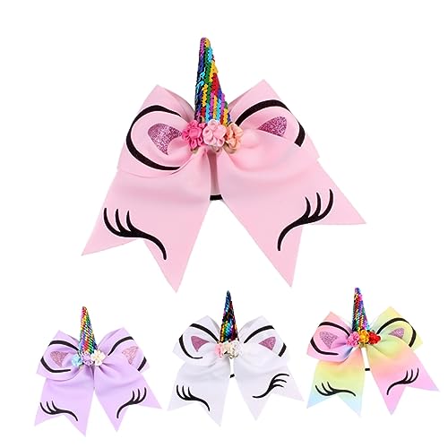 Beaupretty Accessoires Für Mädchen Einhorn Haarspange Haarschmuck Fliege Haarring Zubehör Violett Krawatte Kind von Beaupretty