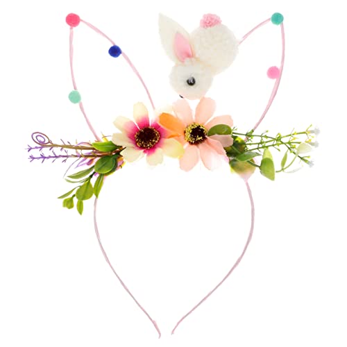 Beaupretty Hasenohr Stirnband Hasenohren Osterstirnbänder Für Frauen Hasenkostüm Für Mädchen Osterhasen-stirnband Blumenkopfschmuck Geburtstagsparty Liefert Fräulein Europäische Mode Plastik von Beaupretty