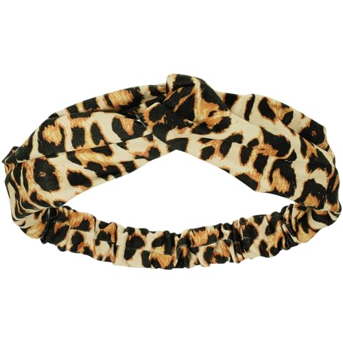 Beaupretty Leopardenmuster Stirnbänder Stoff elastische Haarband Kopf wickeln Turban verdrehte Haarband Headdressfor Frauen Mädchen von Beaupretty