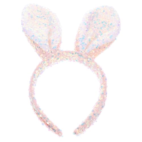 Beaupretty Pailletten-Hasenohren-Stirnband Glitzerndes Hasen-Stirnband Niedliches Ohr-Kaninchen-Haarband für Kinder Und Erwachsene Osterparty-Dekoration Ostern Geburtstagsparty Gastgeschenke von Beaupretty