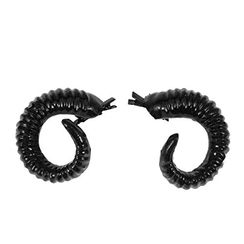 Beaupretty Schaf Hörner Haarspange Haarspangen aus Horn Krokodilklemme Teufel Horn Haarspangen Cosplay Kostüm Entenschnabel Clip (schwarz) von Beaupretty