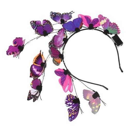 Beaupretty Schmetterlings Stirnband Damen Kopfschmuck Cosplay Haardekoration Stirnbänder Für Frauen Haar Accessoires Für Mädchen Festival Stirnband Fascinator Stirnband Kopfbedeckung von Beaupretty