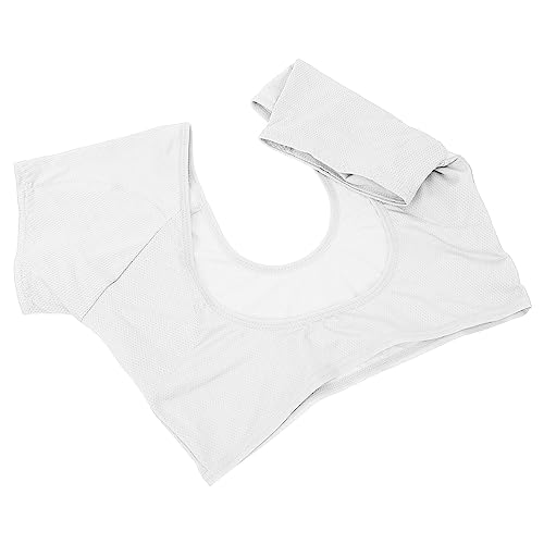 Beaupretty Kleidung Schweißabsorbierendes Pad Sweat-Shirts Baumwolle Atmungsaktiv Schweißschutz Unterarm-Schweißweste Damen Saugfähiges Kurzarm-Weste Achselpflege-Shirt Für Yoga Sport Weiß L von Beaupretty