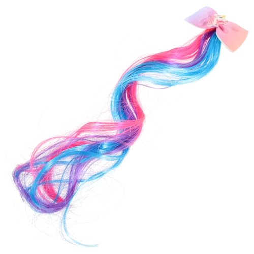 Beaupretty Einhorn Schleife Crazy Hair Day Accessoires Für Kinder Lockenperücke Kinderperücke Haarperücke Mit Farbverlauf Einhorn-kopfbedeckung Perücken Mädchen Haarschmuck Kleine Violett von Beaupretty