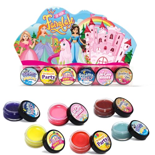 Beauty4Britain Prinzessin Märchen Lippenbalsam-Set für Kinder - Nährend, Transparent, Glänzend, Fruchtiger und Schokoladiger Duft - Lippenbalsam-Set für Mädchen (Prinzessin) von Beauty4Britain