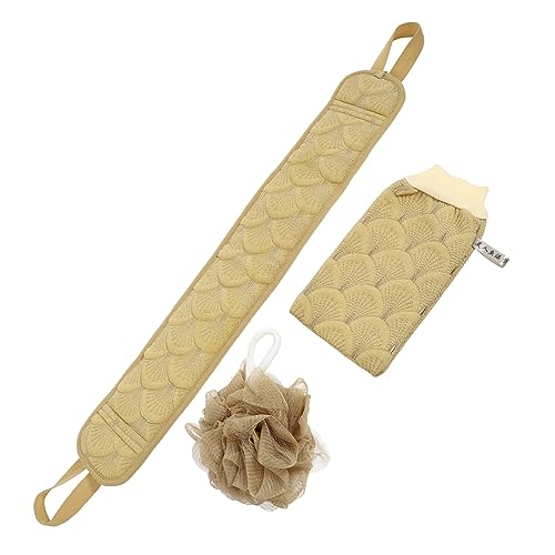 Beavorty 1 Satz 3St Badeschwamm-Set Peeling-Luffa-Handschuh Peeling-Badehandschuhe Badewäscher für den Körper Duschkugel Badezubehör langes Badetuch zurückwischen Badekugel einstellen Rayon von Beavorty