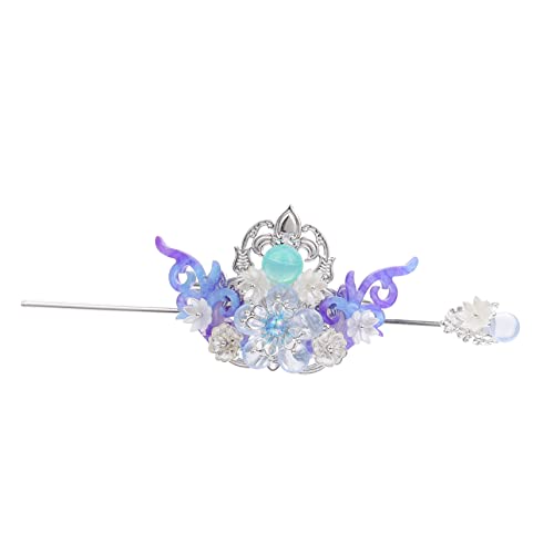 Beavorty 1 Satz Hanfu Haarkrone Kopfschmuck Han-element-tiara Perlenschmuck Haarstäbchen Clips Für Dutt Keltischer Schmuck Für Frauen Japanische Haarnadel Klassisch Damen Stift Legierung von Beavorty