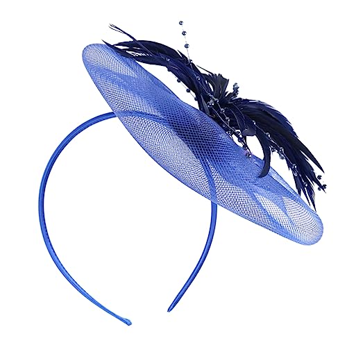 Beavorty 1 Stk Mesh-Feder-Stirnband Braut-Fascinator Hai-Geldbörse Faszination Haarspangen Haarnadel kreative Party-Kopfbedeckungen Federkopfschmuck Leicht Hut schmücken Haarschmuck Damen von Beavorty