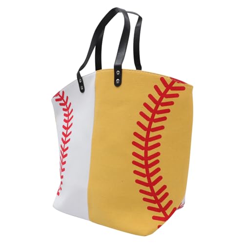 Beavorty 1 Stück Große Kapazität Canvas Handtasche im Sport Basball Muster für Frauen Leicht Langlebig für Schule Reisen Strand Praktisch Aufzufallen Beavorty 1 Stück Große Kapazität Canvas Handtasche im Sport Basball Muster für Frauen Leicht Langlebig für Schule Reisen Strand Praktisch Aufzufallen von Beavorty